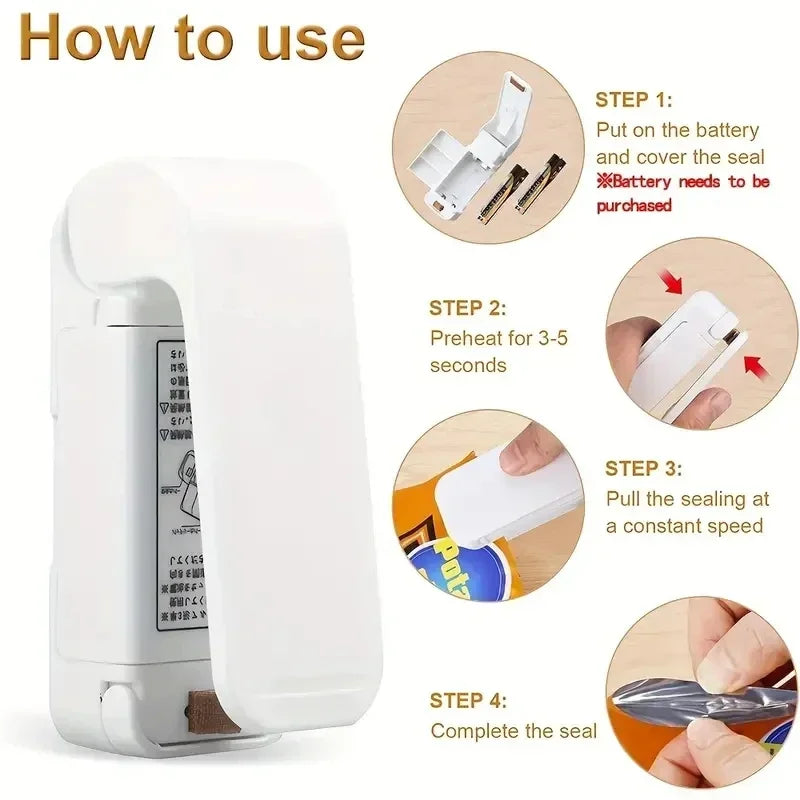 Mini portable bag sealer